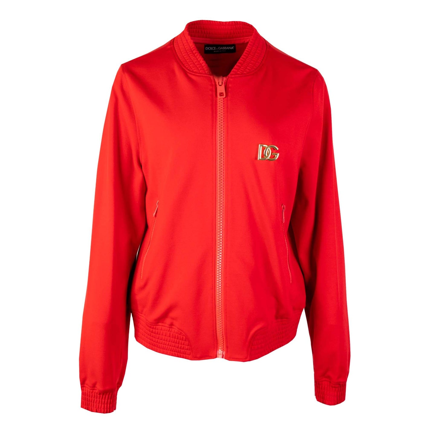 Dolce & Gabbana Elegant Red Viscose Bomber Jacket