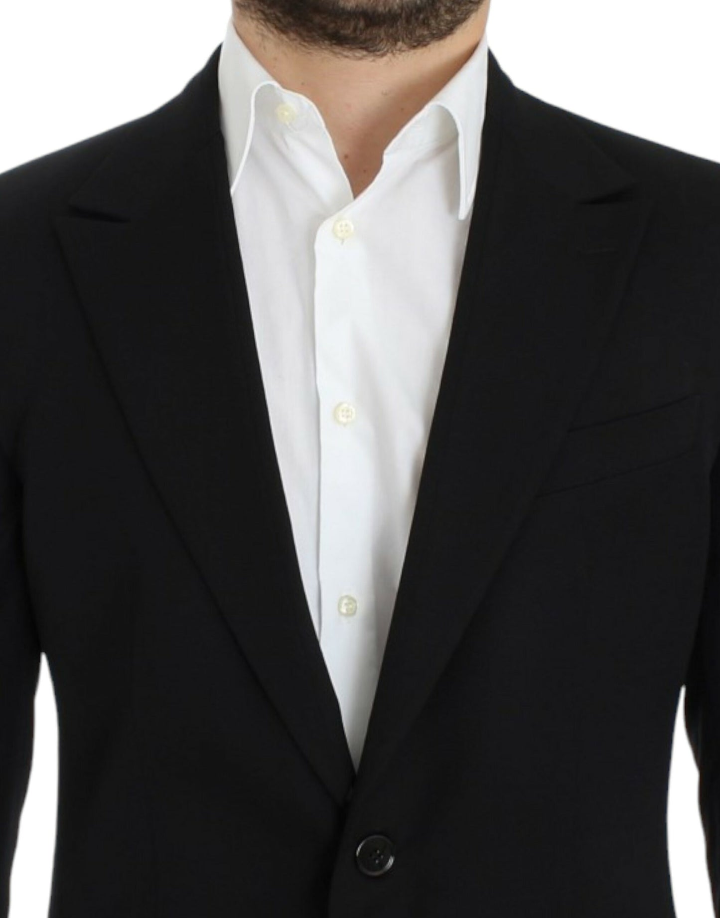 Dolce & Gabbana Black wool slim fit blazer