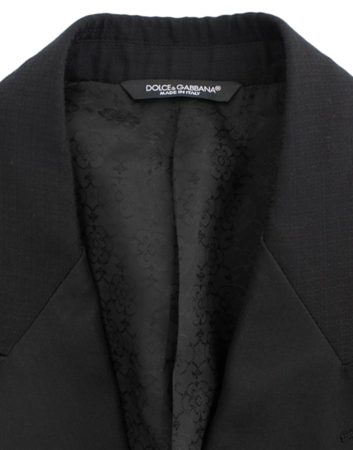 Dolce & Gabbana Black wool silk SICILIA blazer