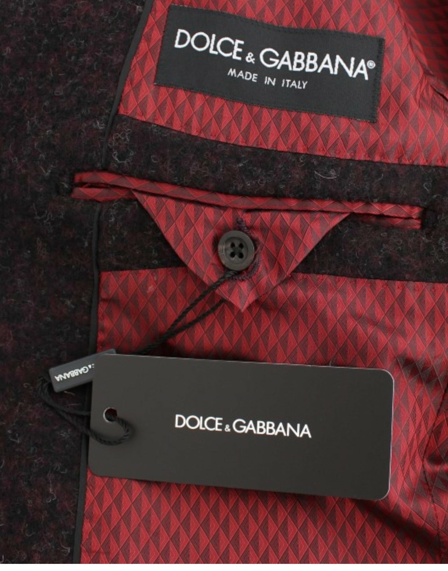 Dolce & Gabbana Bordeaux Alpaga Two-Button Blazer Jacket