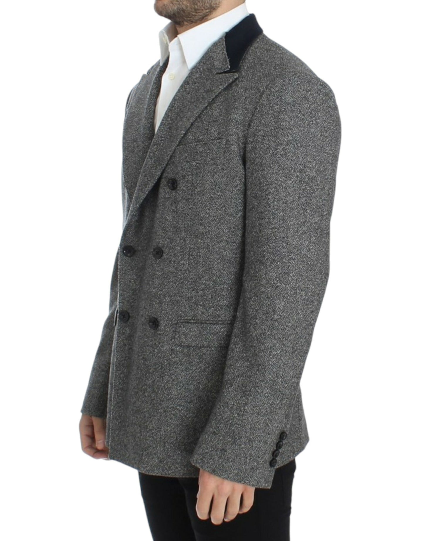 Dolce & Gabbana Gray wool double breasted blazer