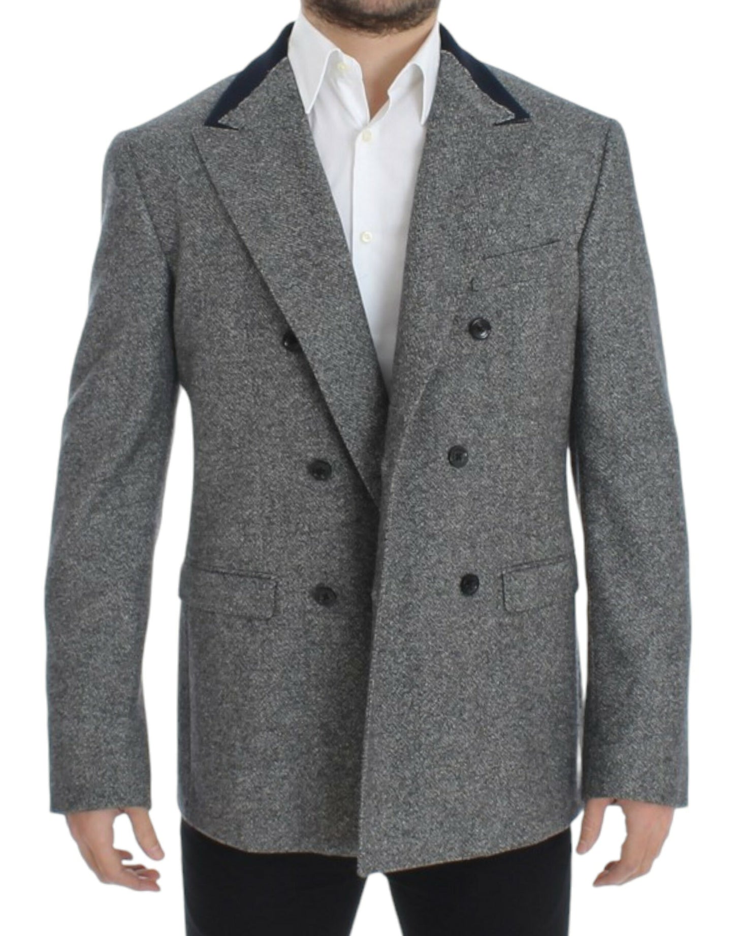 Dolce & Gabbana Gray wool double breasted blazer