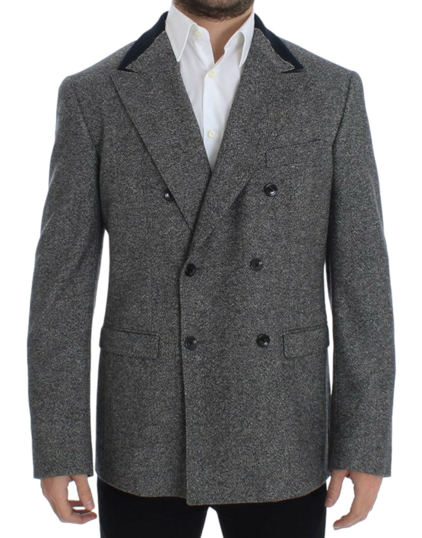 Dolce & Gabbana Gray wool double breasted blazer