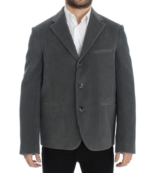 Dolce & Gabbana Elegant Gray Manchester Blazer Jacket