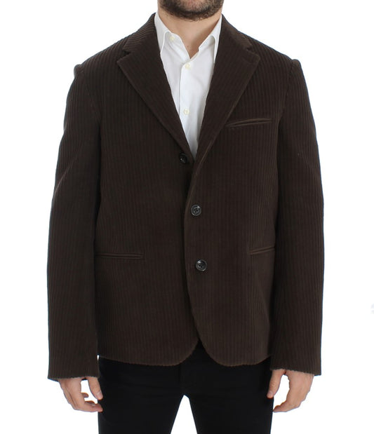 Dolce & Gabbana Elegant Brown Manchester Blazer Jacket