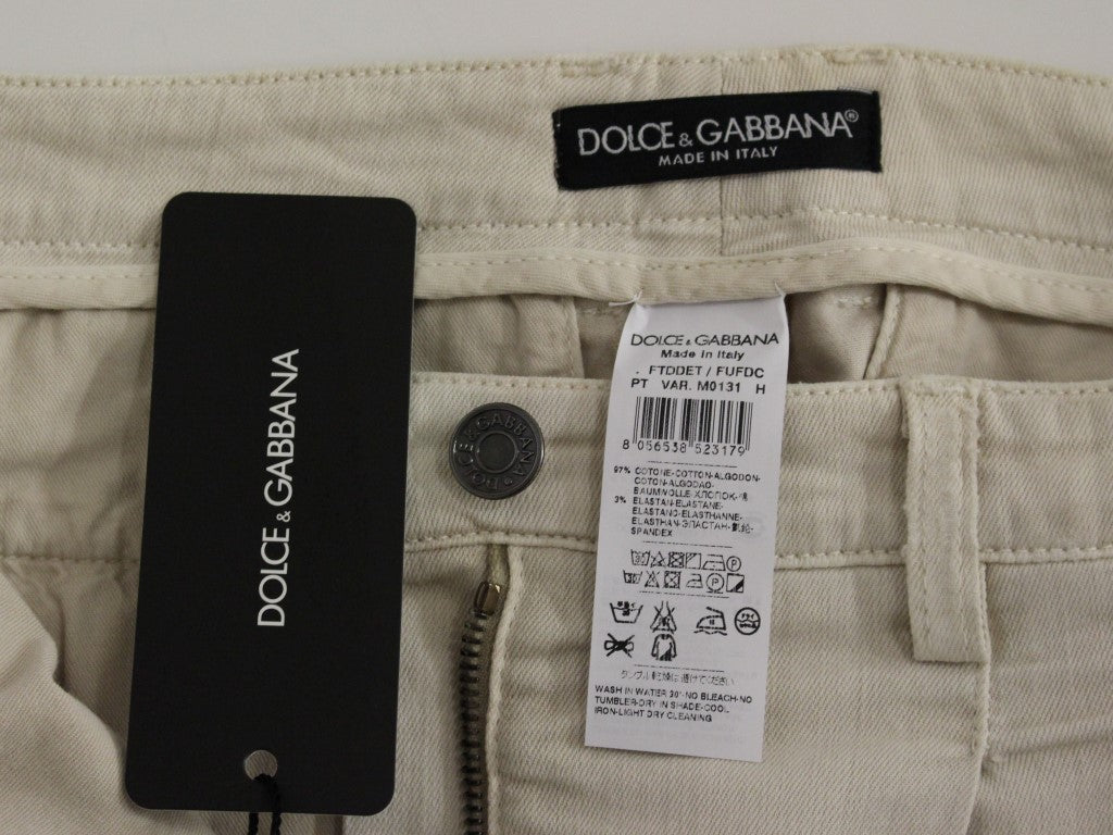 Dolce & Gabbana Chic Beige Cotton Blend Shorts