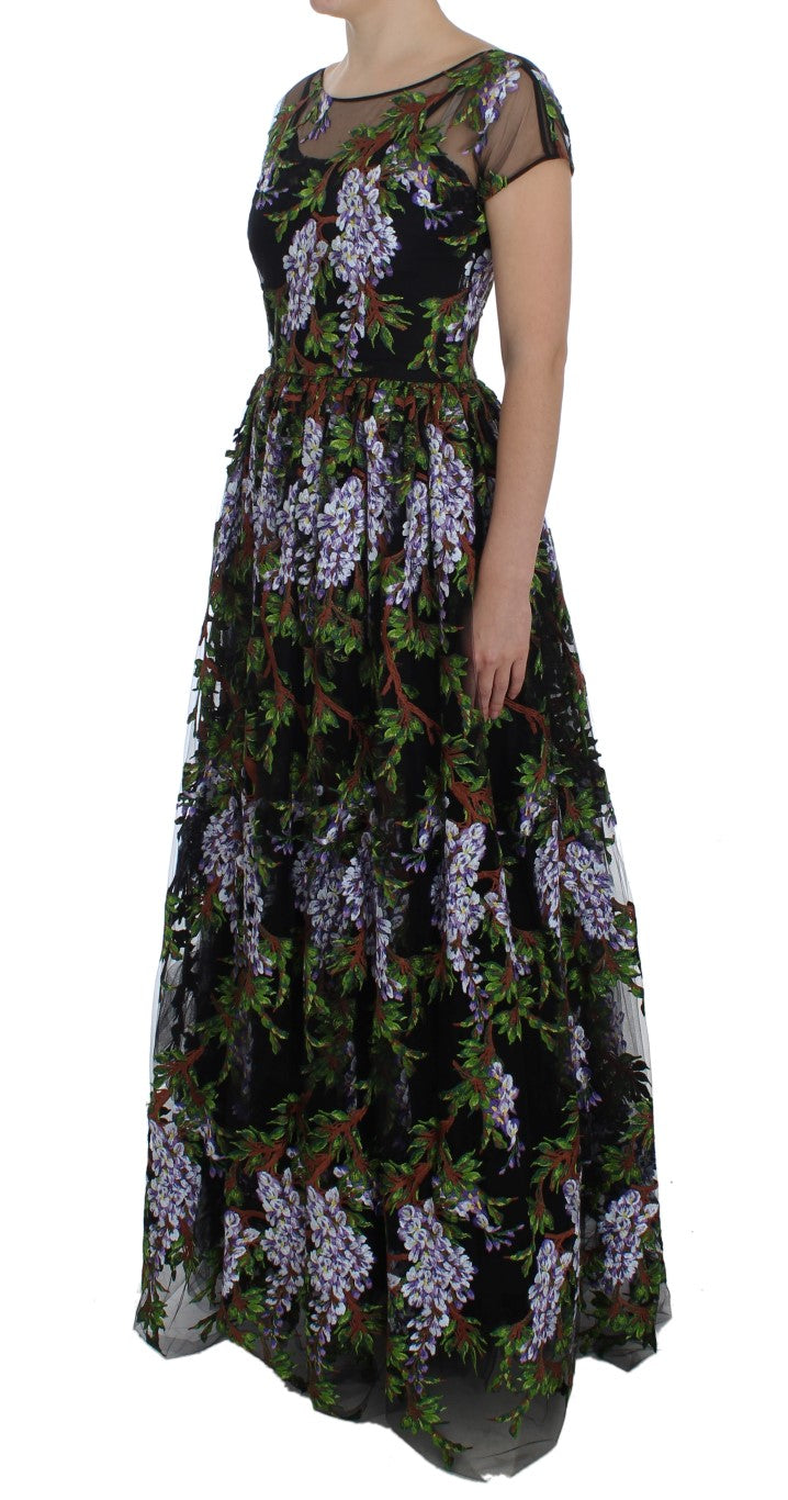 Dolce & Gabbana Floral Embroidered Maxi Dress - Full Length Elegance