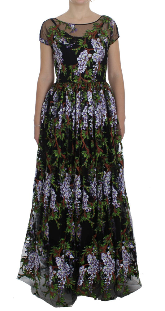 Dolce & Gabbana Floral Embroidered Maxi Dress - Full Length Elegance