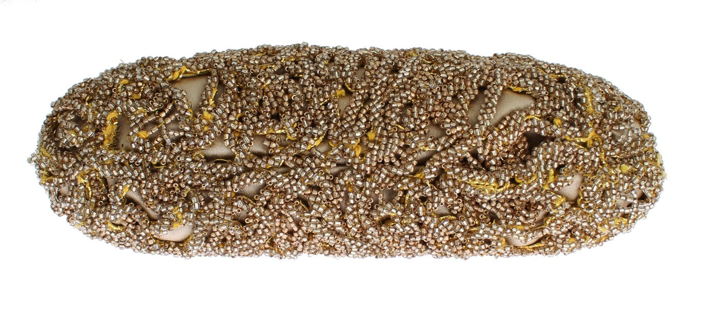 Dolce & Gabbana Glimmering Gold Sequined Evening Clutch