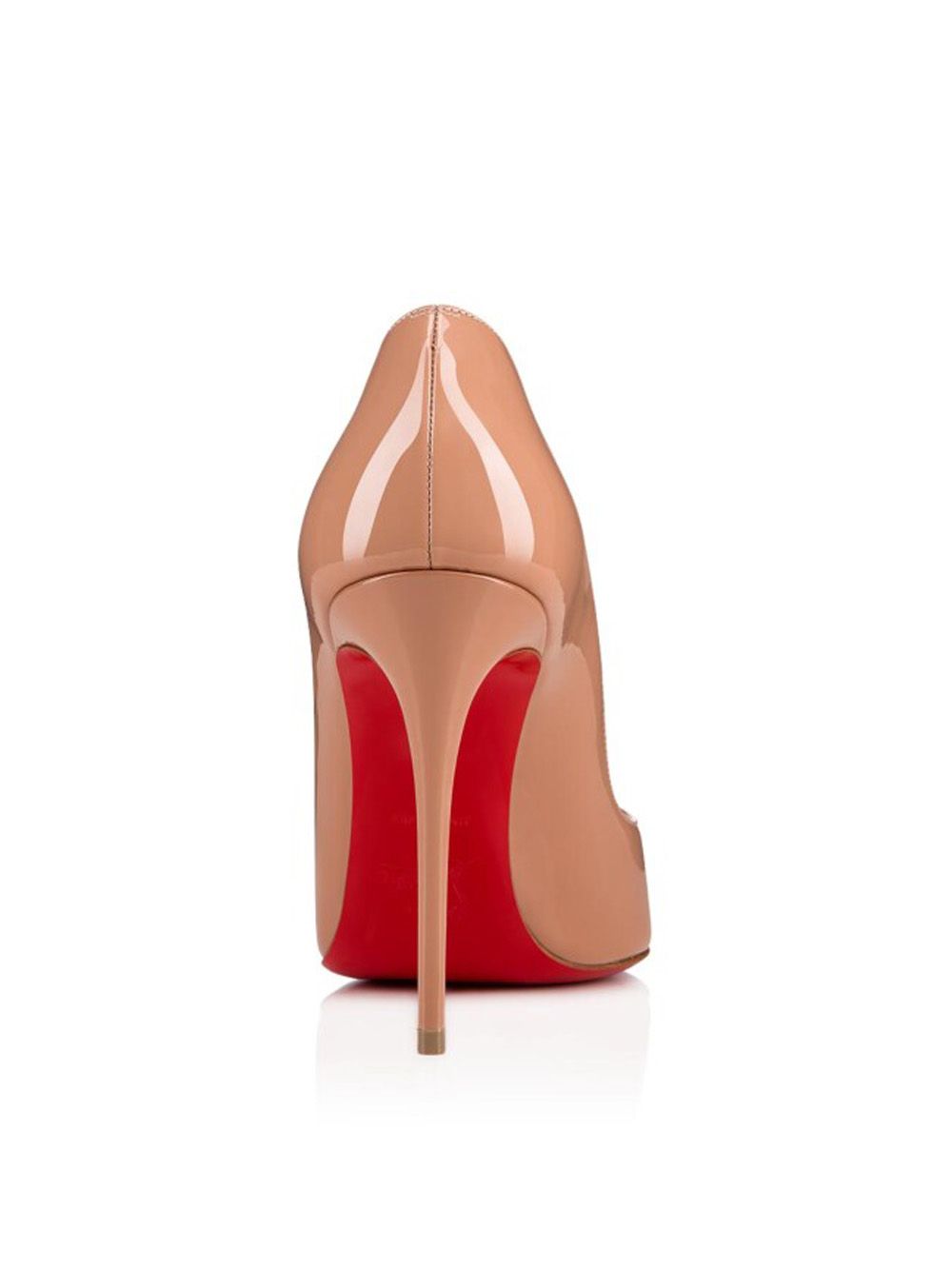 Christian Louboutin Elegant Nude Leather Pumps with Iconic Red Sole