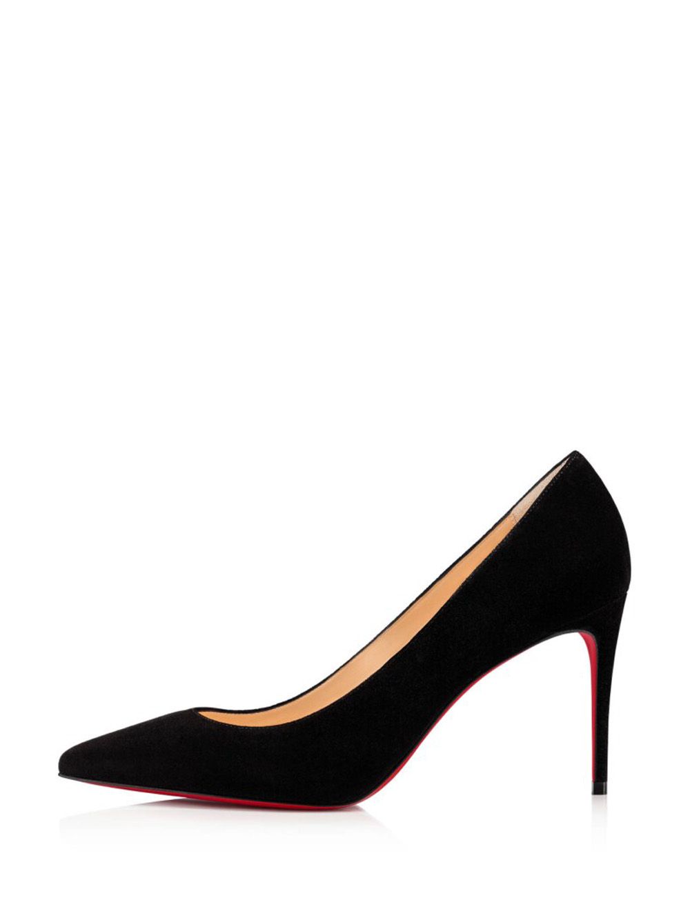 Christian Louboutin Elegant Black Suede Pumps with Signature Red Sole