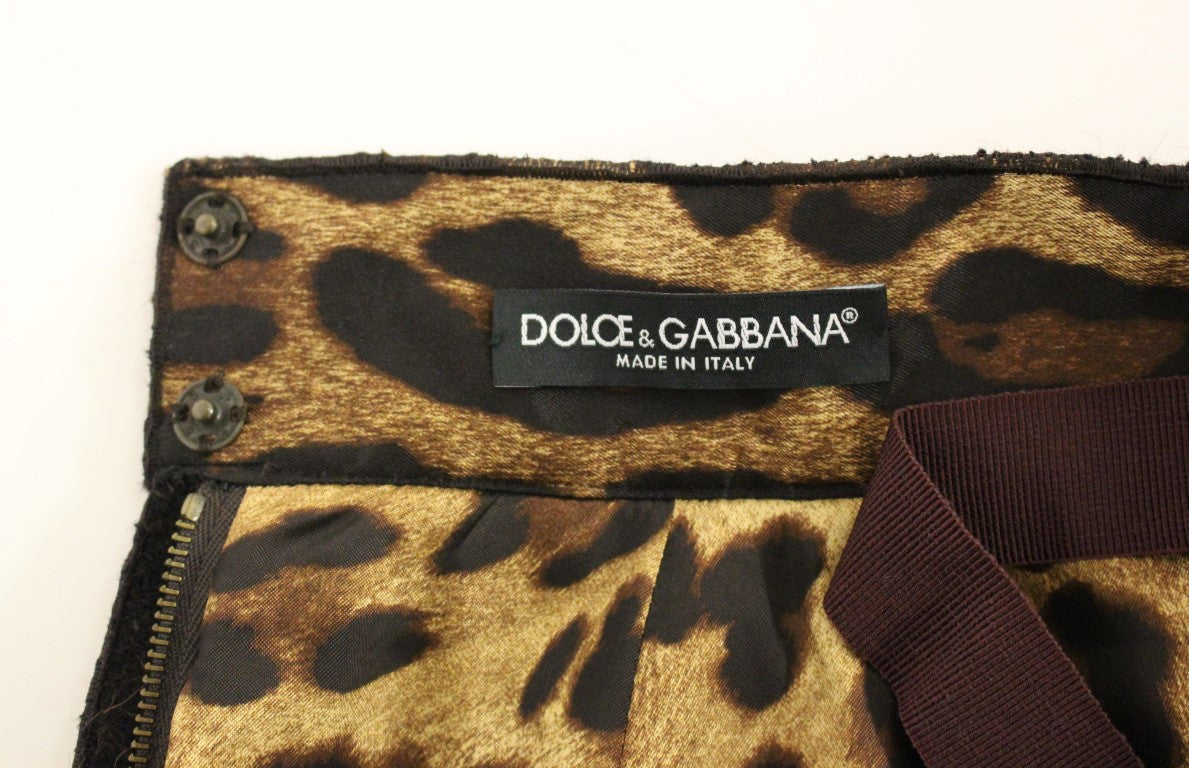 Dolce & Gabbana Elegant Virgin Wool Blend Skirt