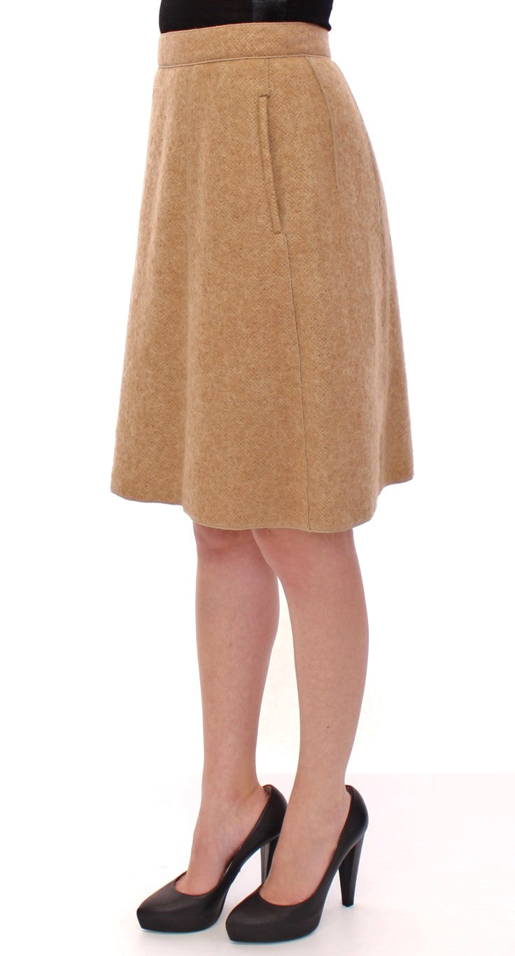 Dolce & Gabbana Elegant Beige Pencil Skirt