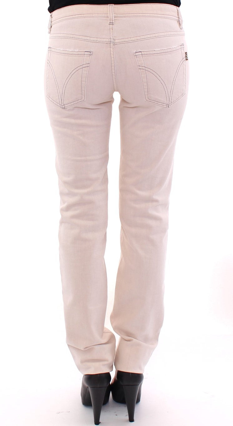 Dolce & Gabbana Chic Beige Cotton Blend Pants