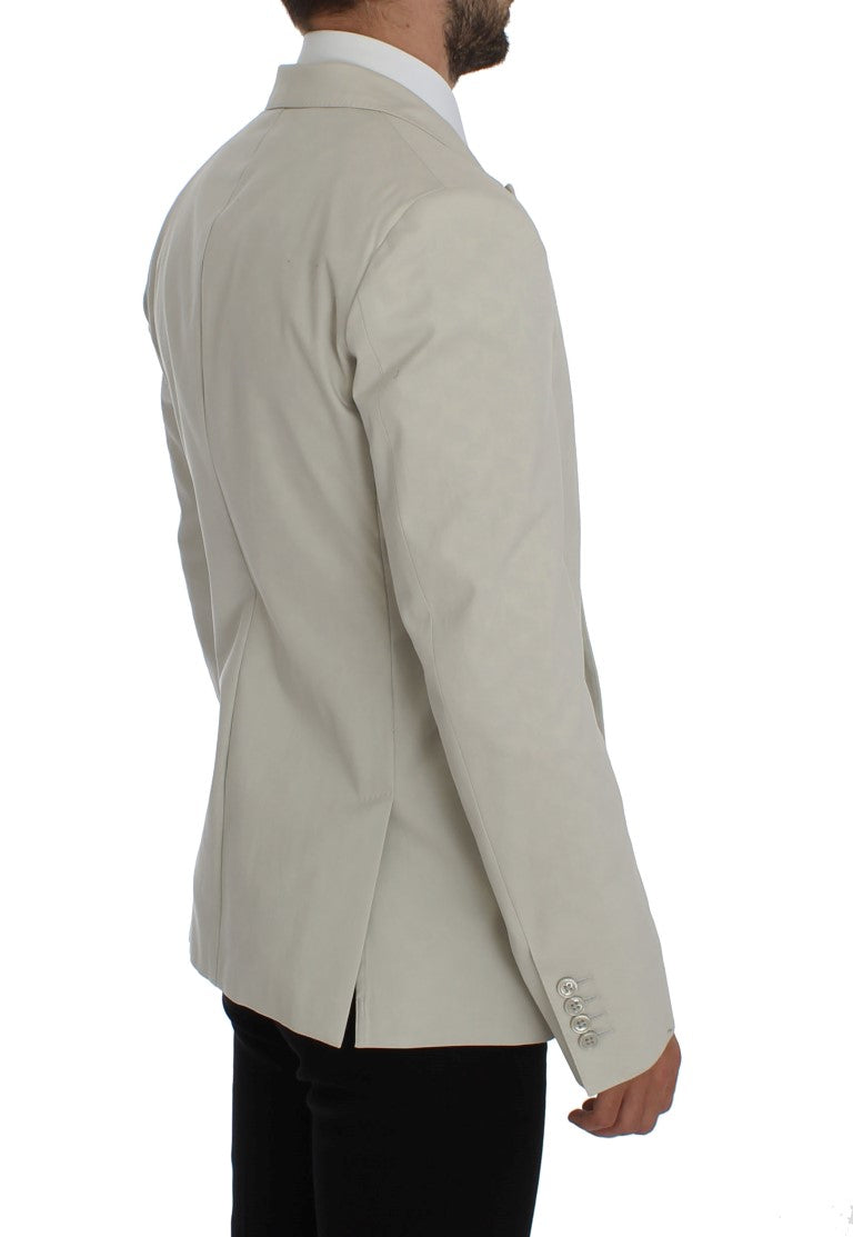 Dolce & Gabbana Elegant White Cotton Stretch Blazer