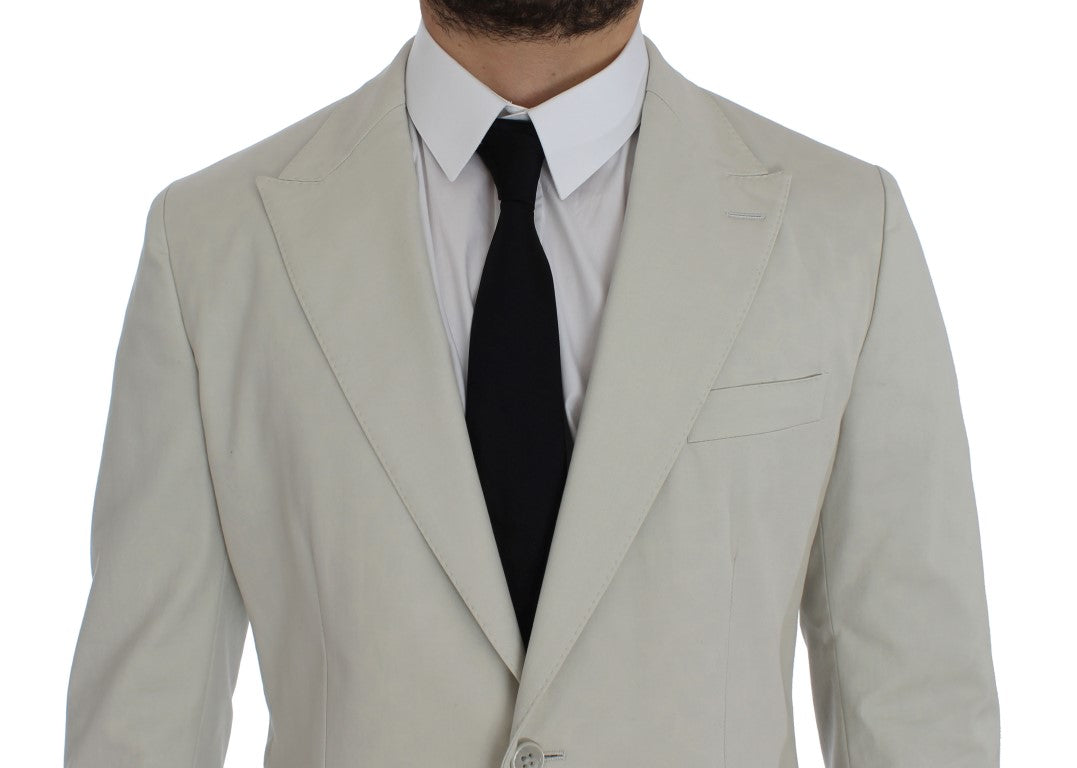 Dolce & Gabbana Elegant White Cotton Stretch Blazer