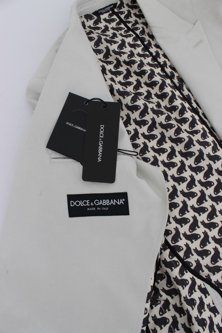 Dolce & Gabbana Elegant White Cotton Stretch Blazer