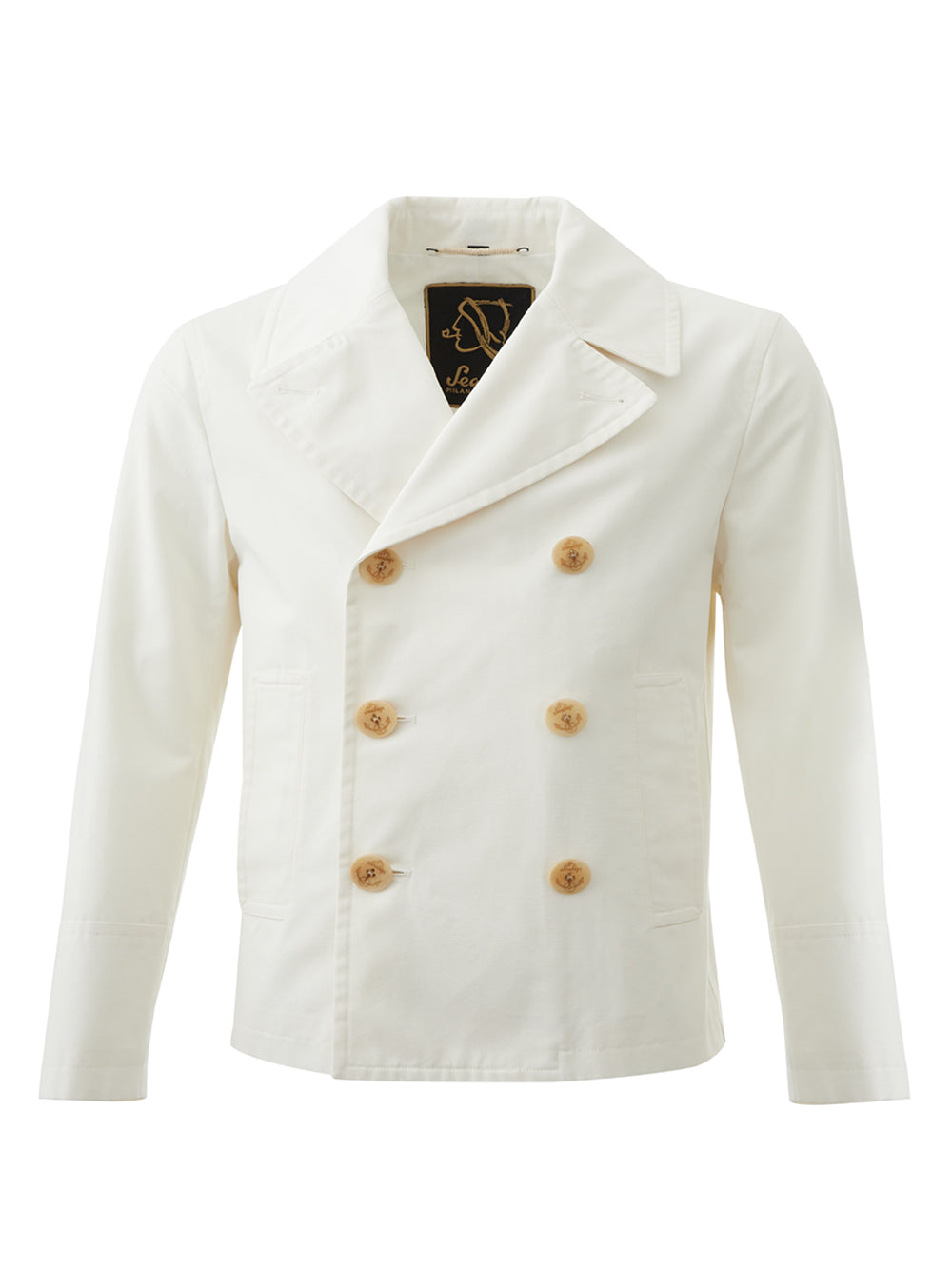 Sealup Elegant Marine Style Double Breasted Jacket