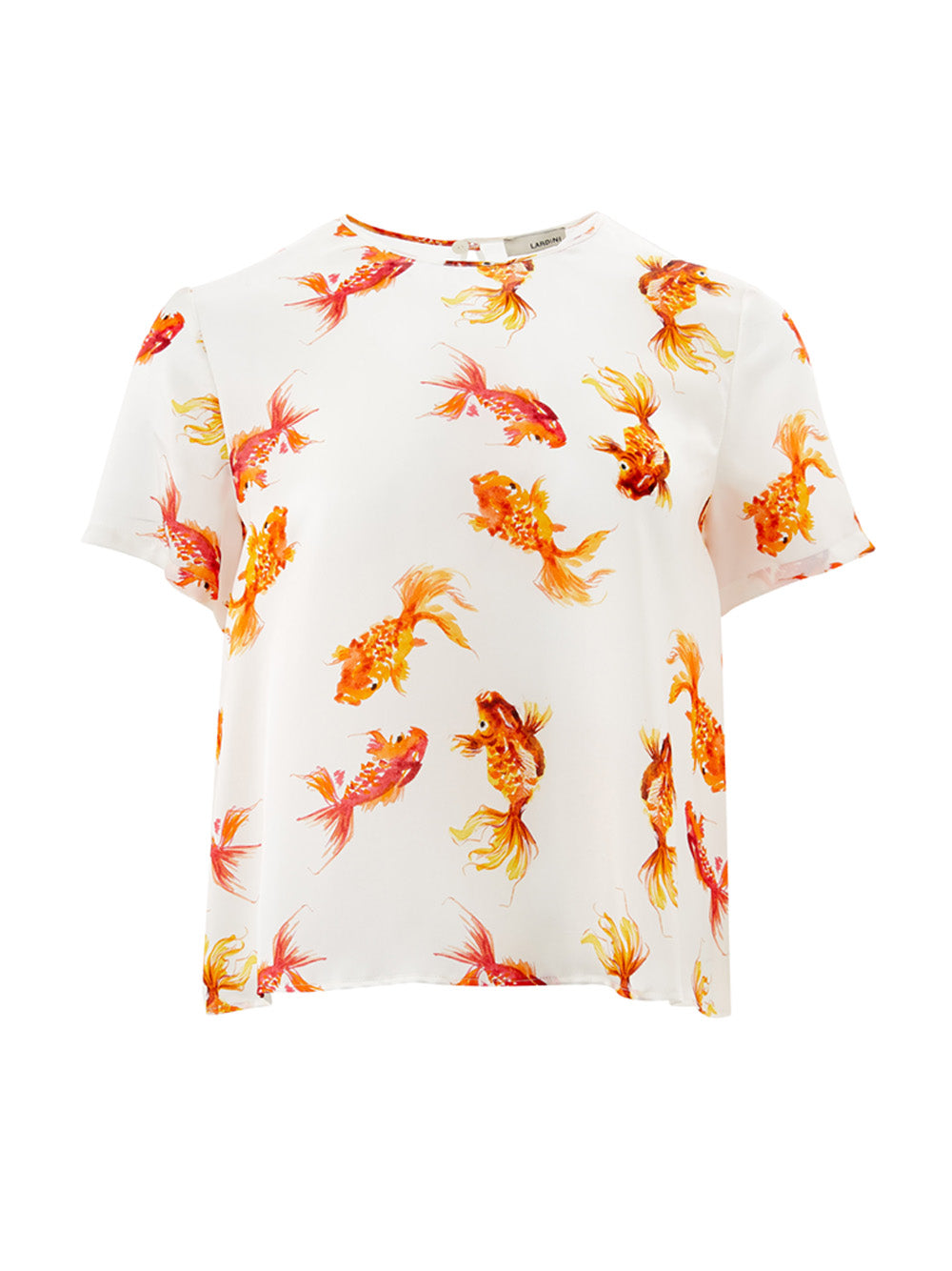 Lardini Elegant Viscose 'Fish' Print Tank Top