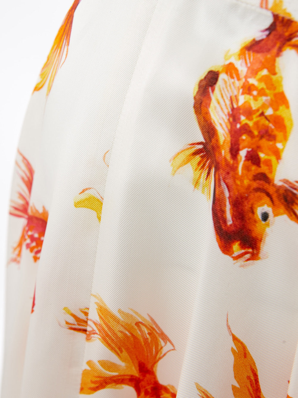 Lardini Elegant Flared Print Skirt in Vibrant Orange