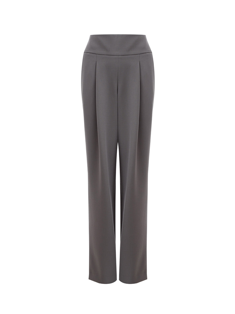 Lardini Elegant Grey Palazzo Wool Trousers