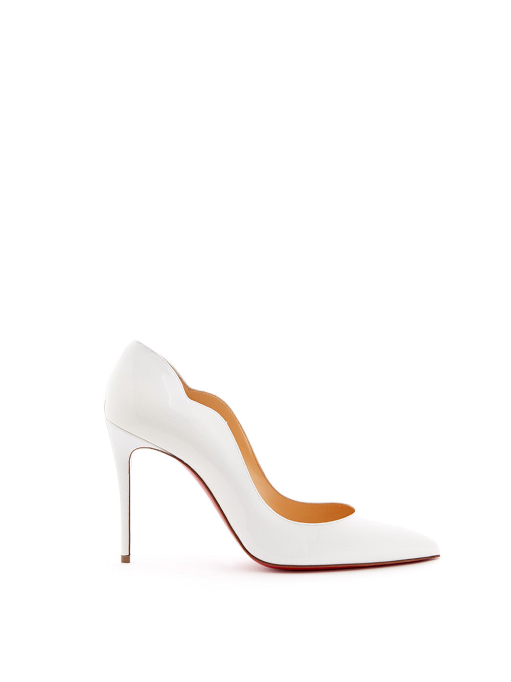 Christian Louboutin Chic White Patent Hot Chick 10 Pumps