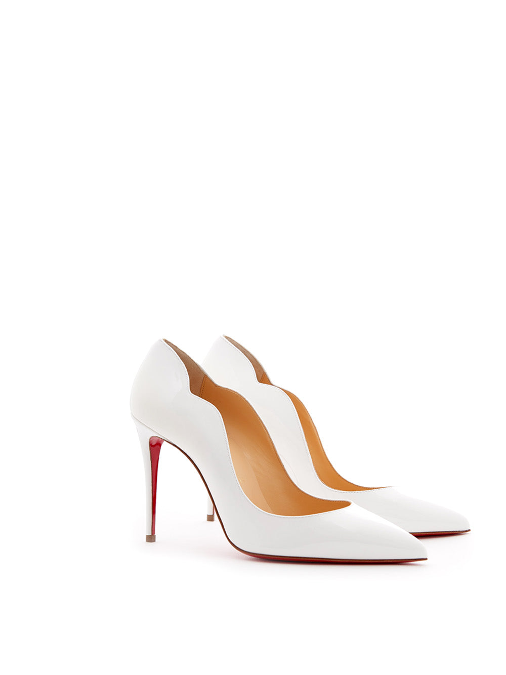 Christian Louboutin Chic White Patent Hot Chick 10 Pumps