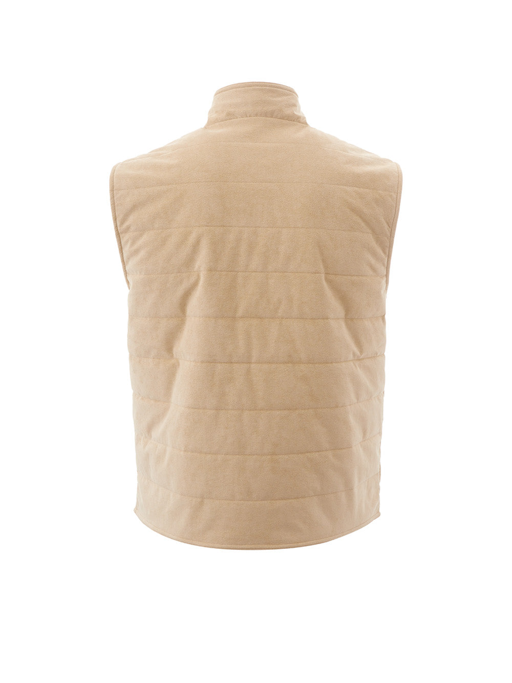 Gran Sasso Elegant Beige Quilted Sleeveless Jacket