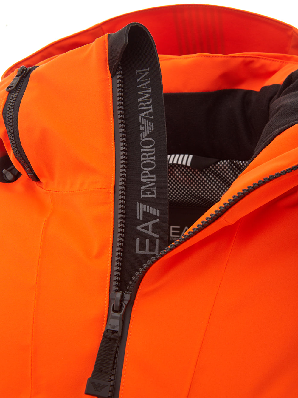 EA7 Emporio Armani Orange Quilted Windproof Winter Jacket