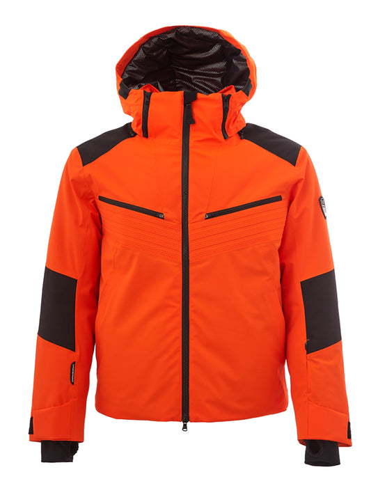 EA7 Emporio Armani Orange Quilted Windproof Winter Jacket