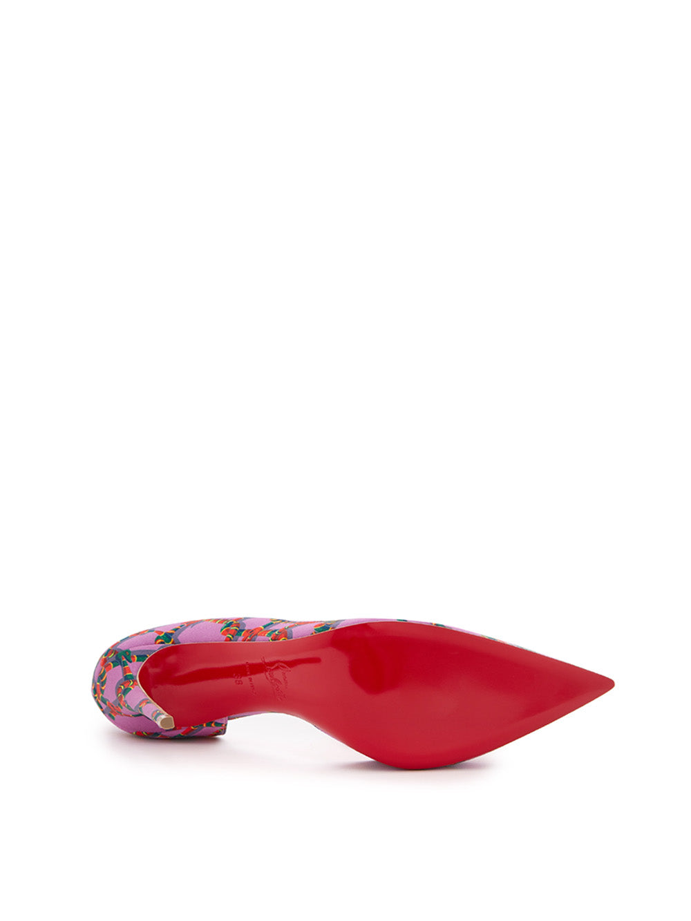 Christian Louboutin Elegant Satin Pink Pumps with Iconic Red Sole