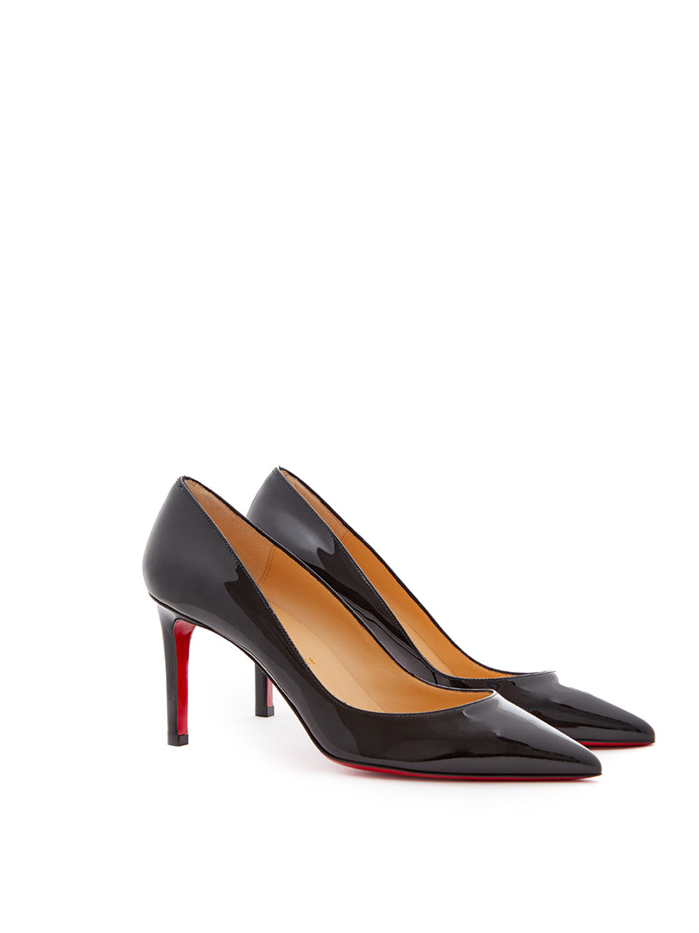 Christian Louboutin Chic Patent Pointed Pumps with Iconic Red Sole