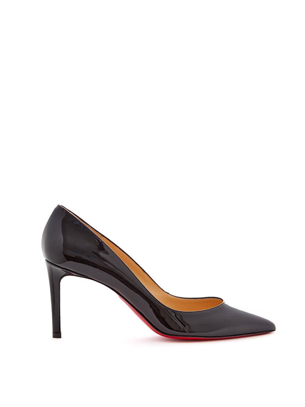 Christian Louboutin Chic Patent Pointed Pumps with Iconic Red Sole