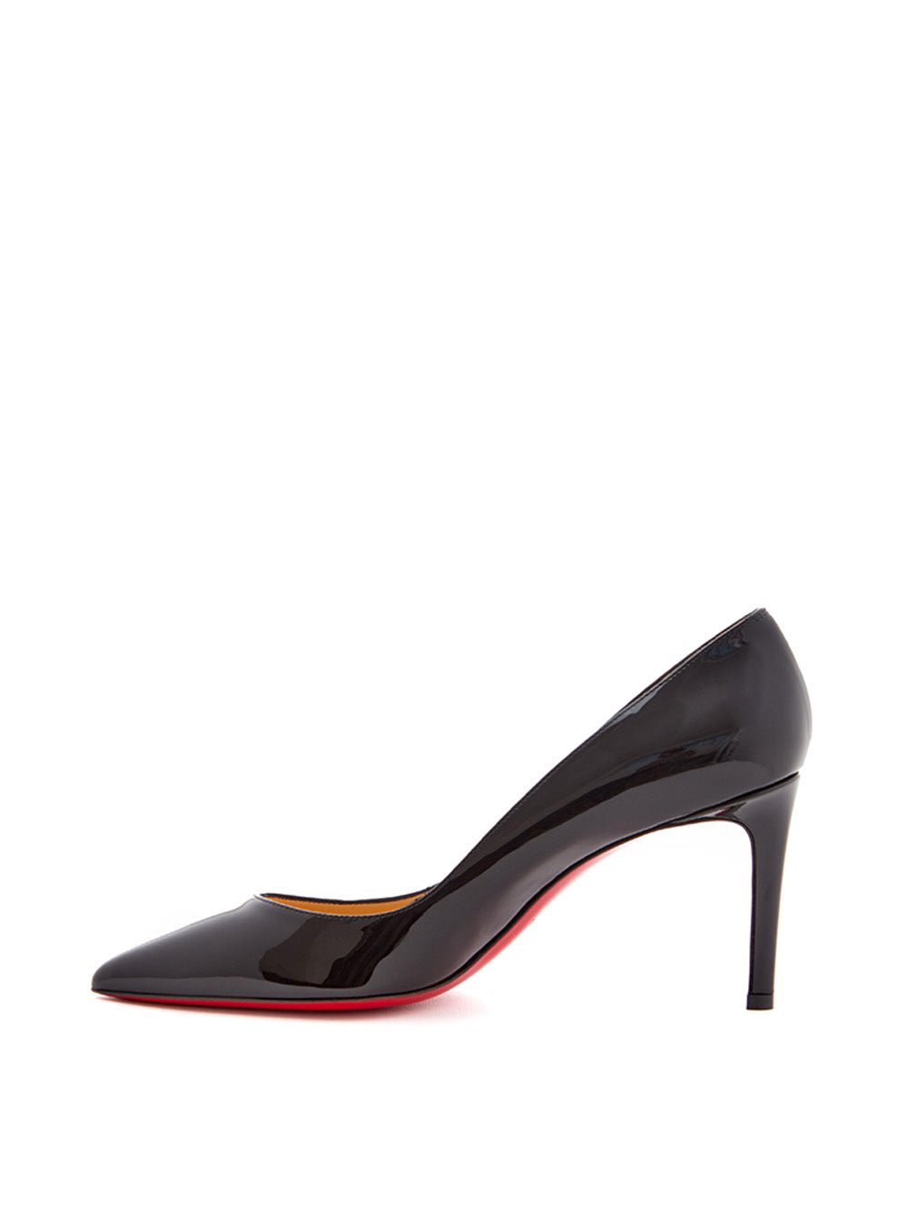 Christian Louboutin Chic Patent Pointed Pumps with Iconic Red Sole