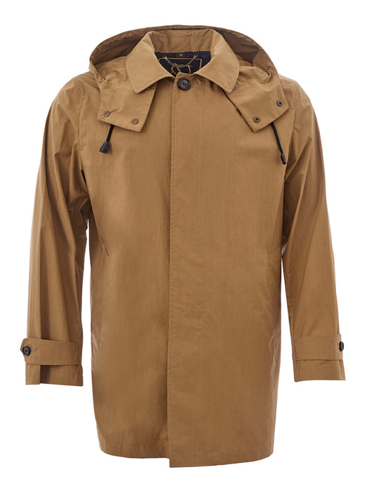 Sealup Elegant Beige Cotton Trench Coat