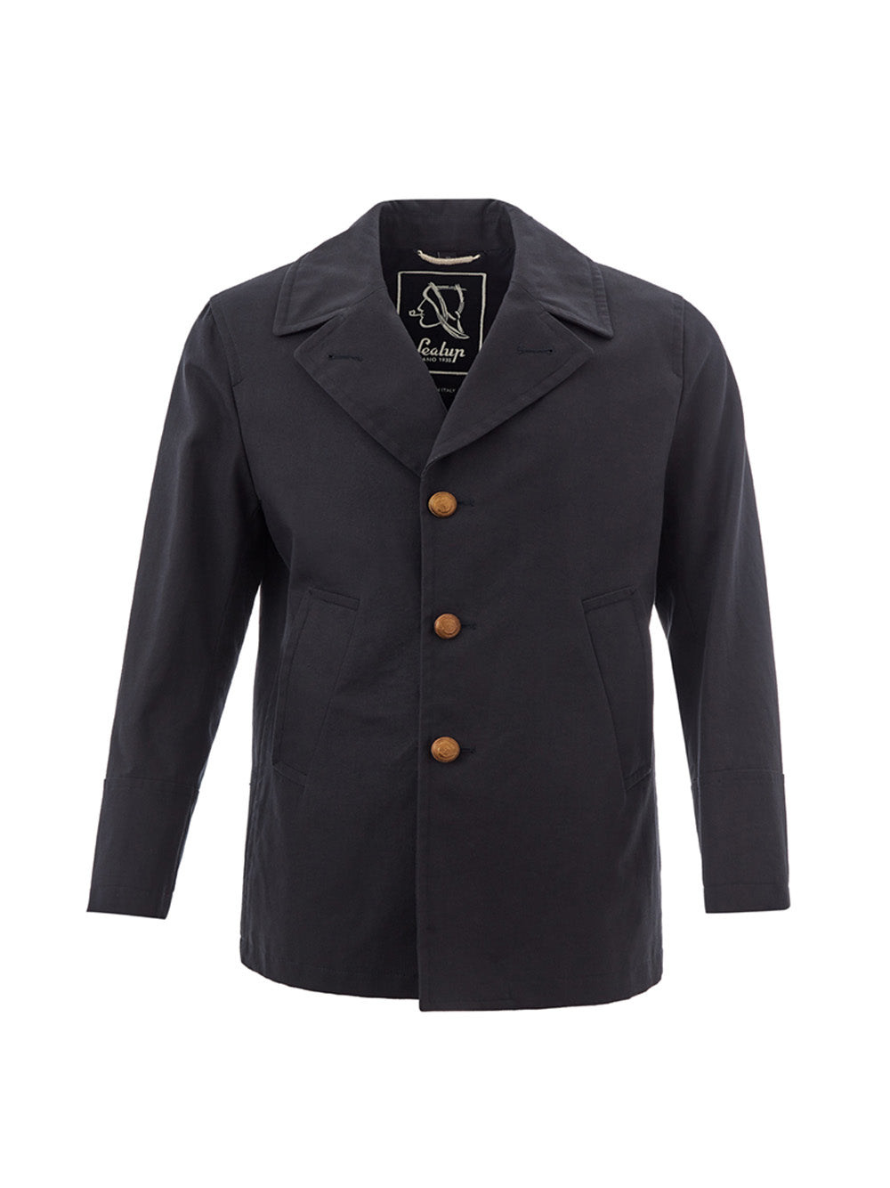 Sealup Elegant Marine Style Blue Peacoat Jacket