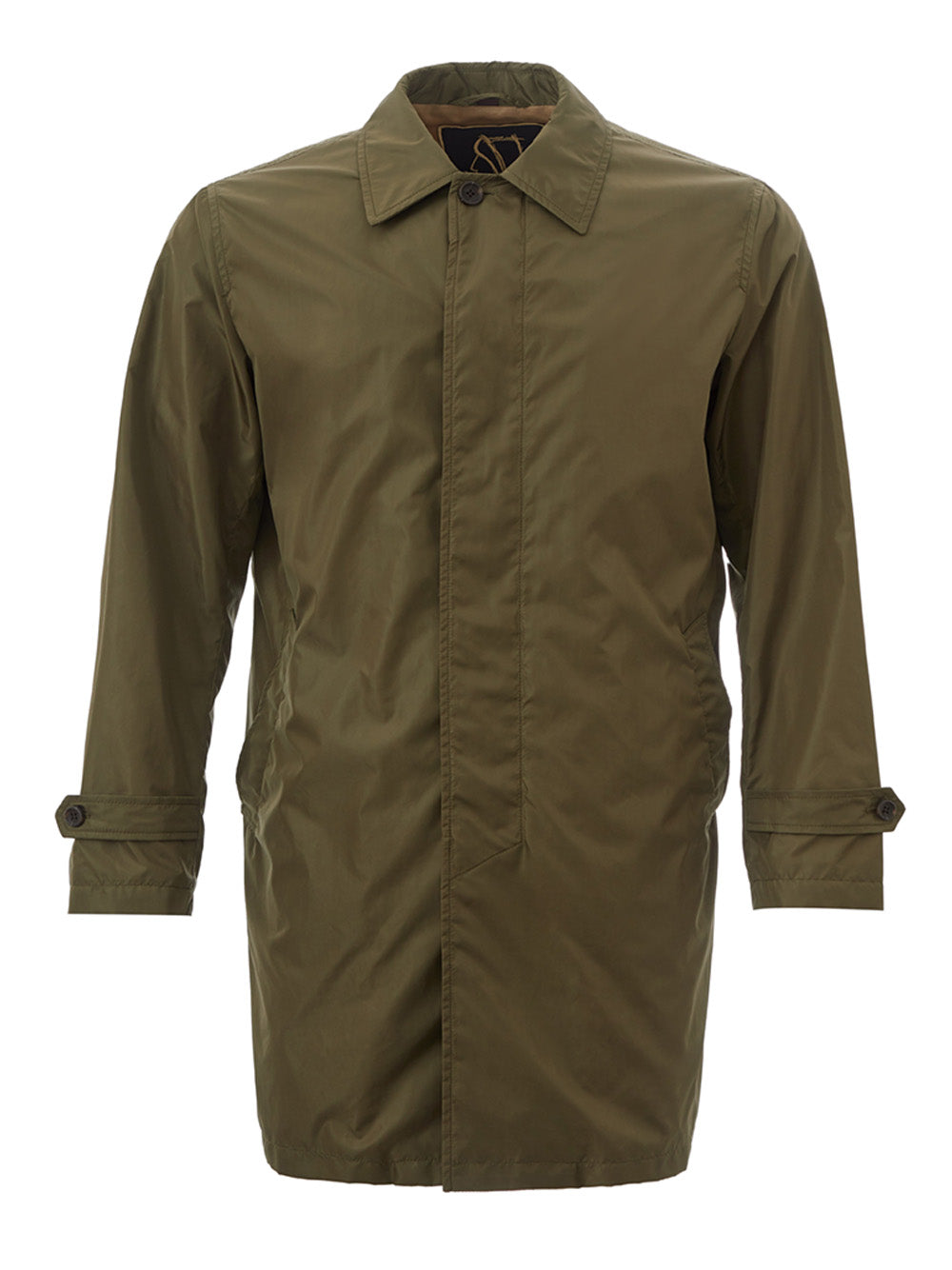 Sealup Elegant Green Technical Trench Jacket