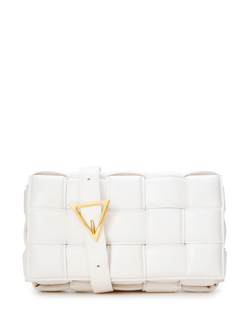 Bottega Veneta Elegant Padded White Leather Crossbody Bag