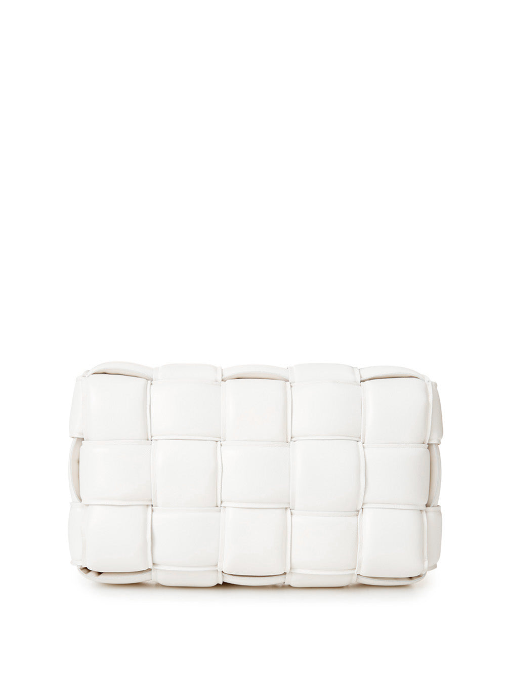 Bottega Veneta Elegant Padded White Leather Crossbody Bag