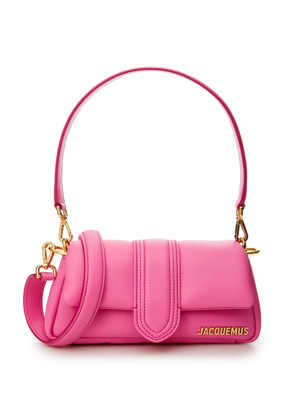 Jacquemus Fuchsia Leather Petite Puff Shoulder Bag