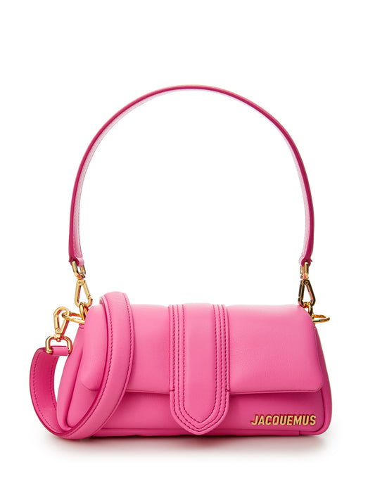 Jacquemus Fuchsia Leather Petite Puff Shoulder Bag