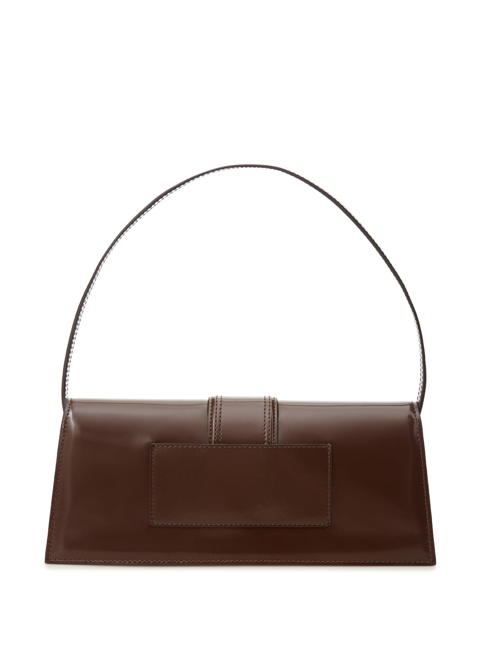 Jacquemus Elegant Brown Patent Leather Shoulder Bag