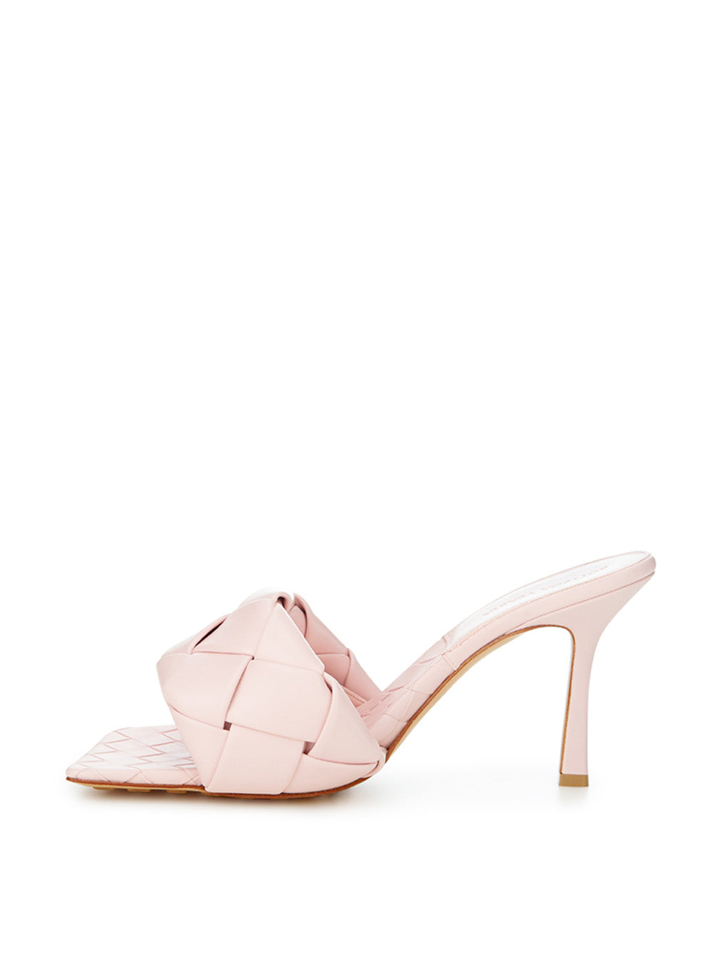 Bottega Veneta Elegant Pink Leather Sandal Mules