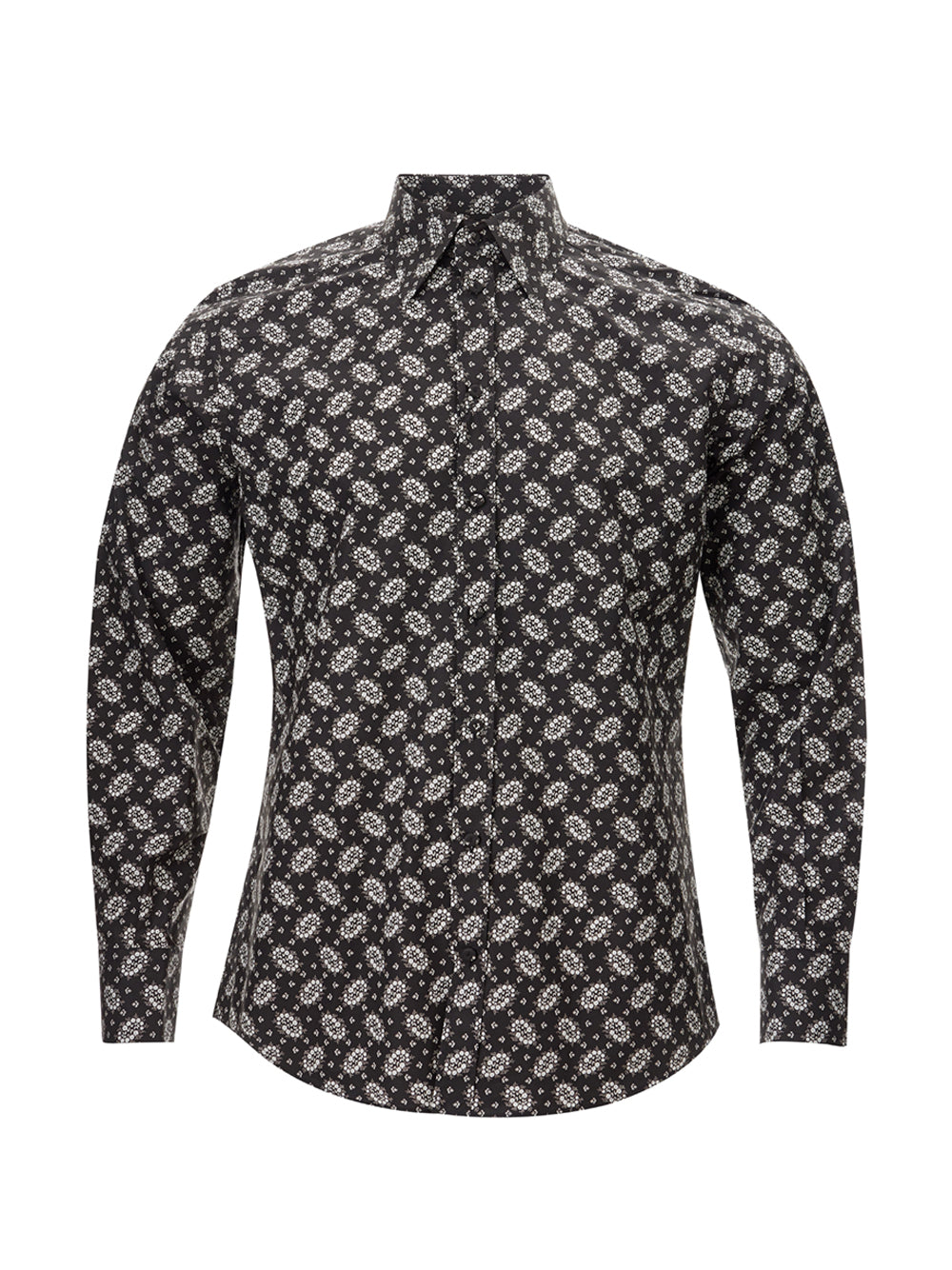 Dolce & Gabbana Chic Black Floral Cotton Shirt