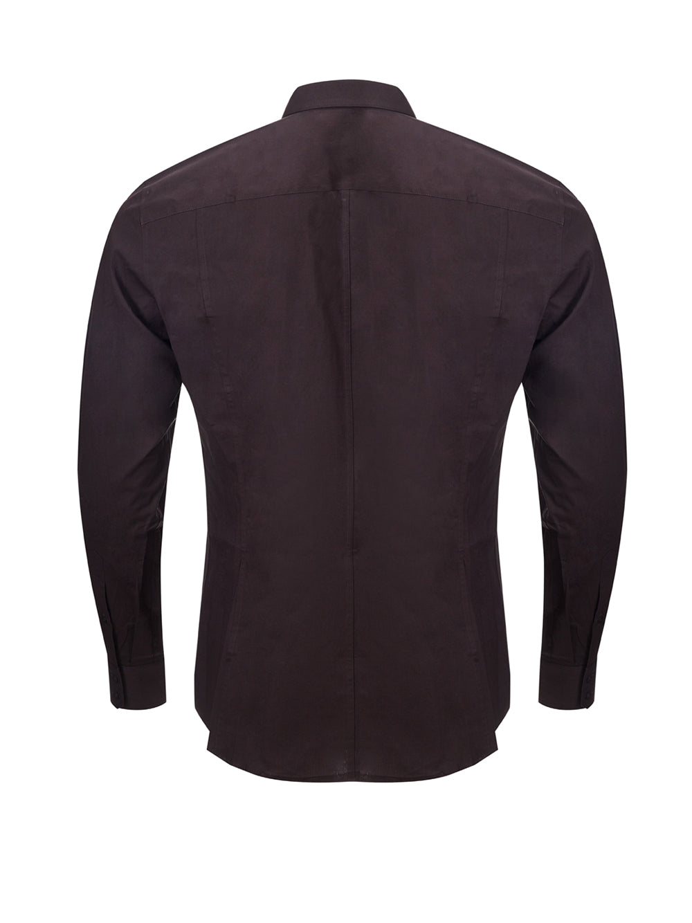 Dolce & Gabbana Sleek Dark Brown Slim Fit Cotton Shirt