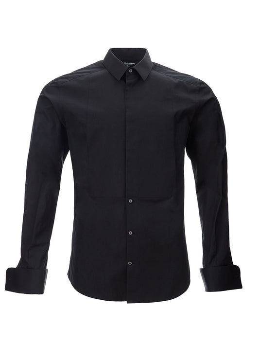 Dolce & Gabbana Elegant Slim Fit Black Cotton Shirt