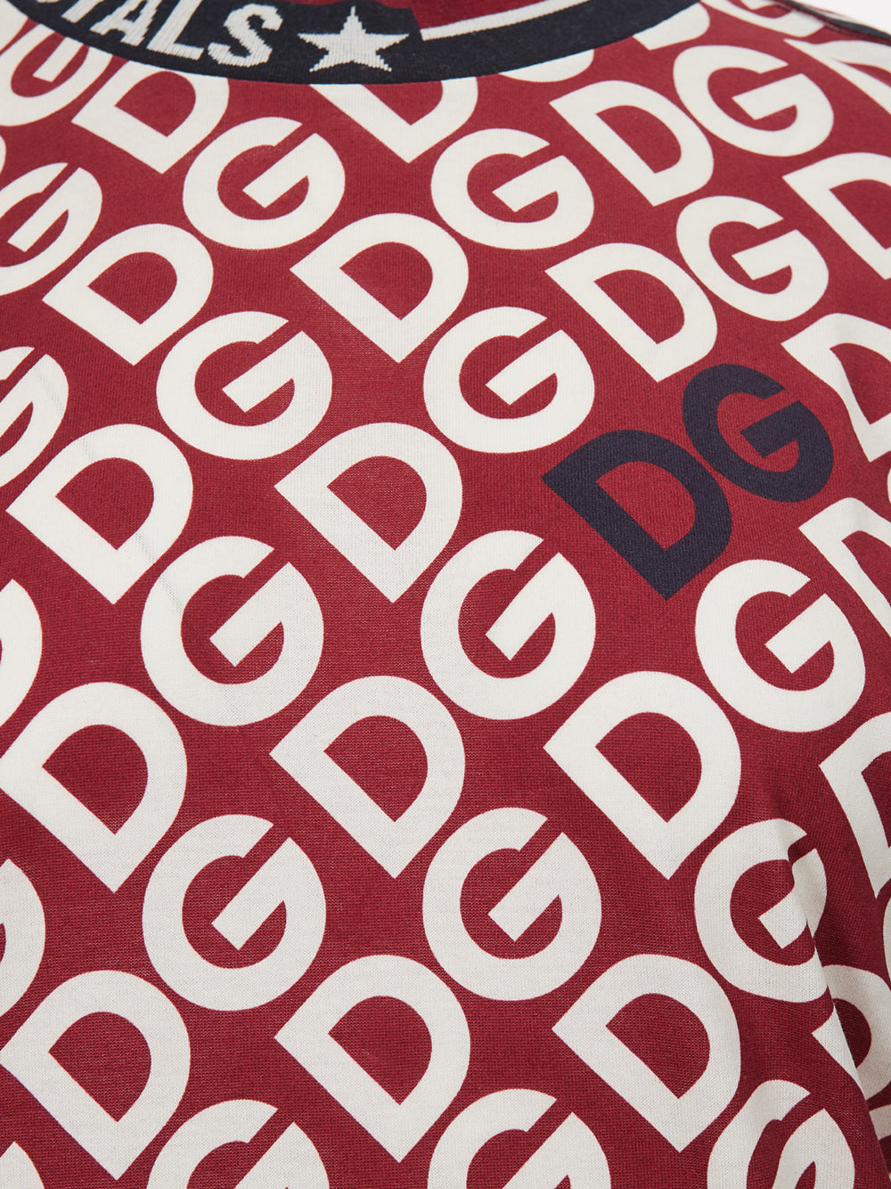 Dolce & Gabbana Elegant Red Cotton Logo Tee