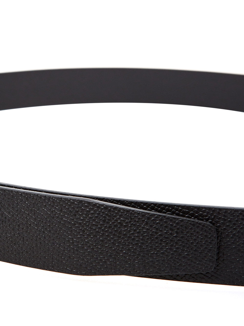 Dolce & Gabbana Elegant Black Leather Belt with Gold Buckle