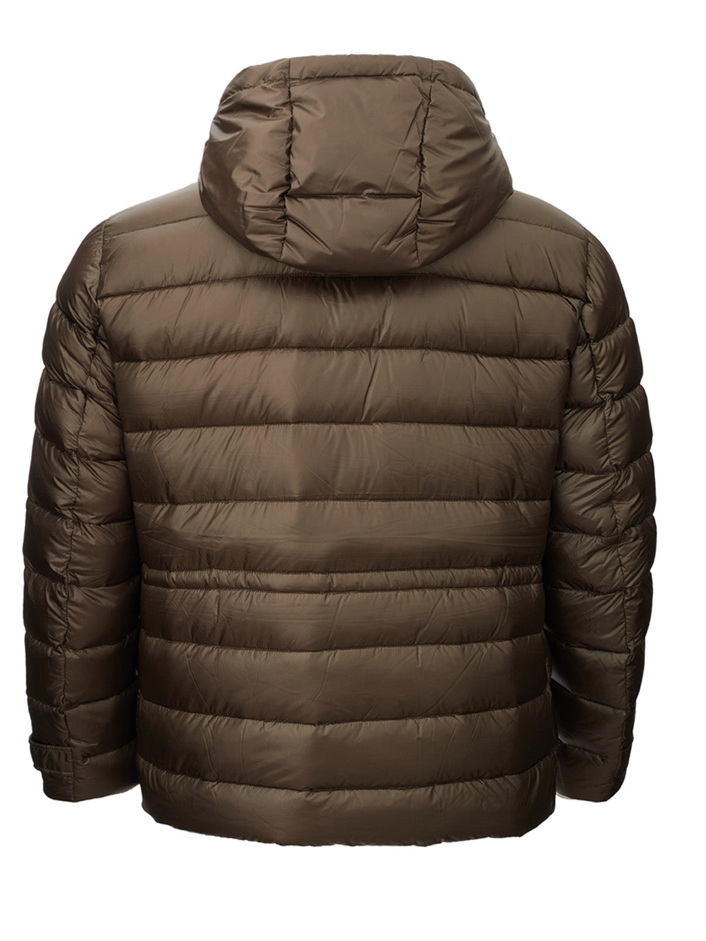 Add Elegant Quilted Bronze Hooded Jacket