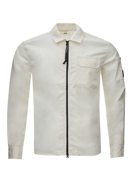 C.P. Company Chic White Cotton Overshirt for Men